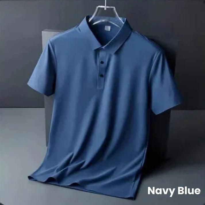 Poly Matte Solid Half Sleeves Mens Polo T-Shirt